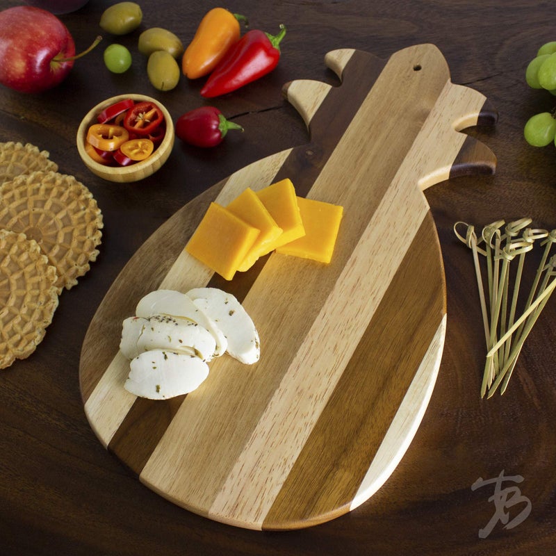 Totally Bamboo Rock & Branch Series Shiplap Pineapple Shaped Wood Serving and Cutting Board | Great for Wall Art 14-3/8"" x 8"" x 5/8"" - Image 2